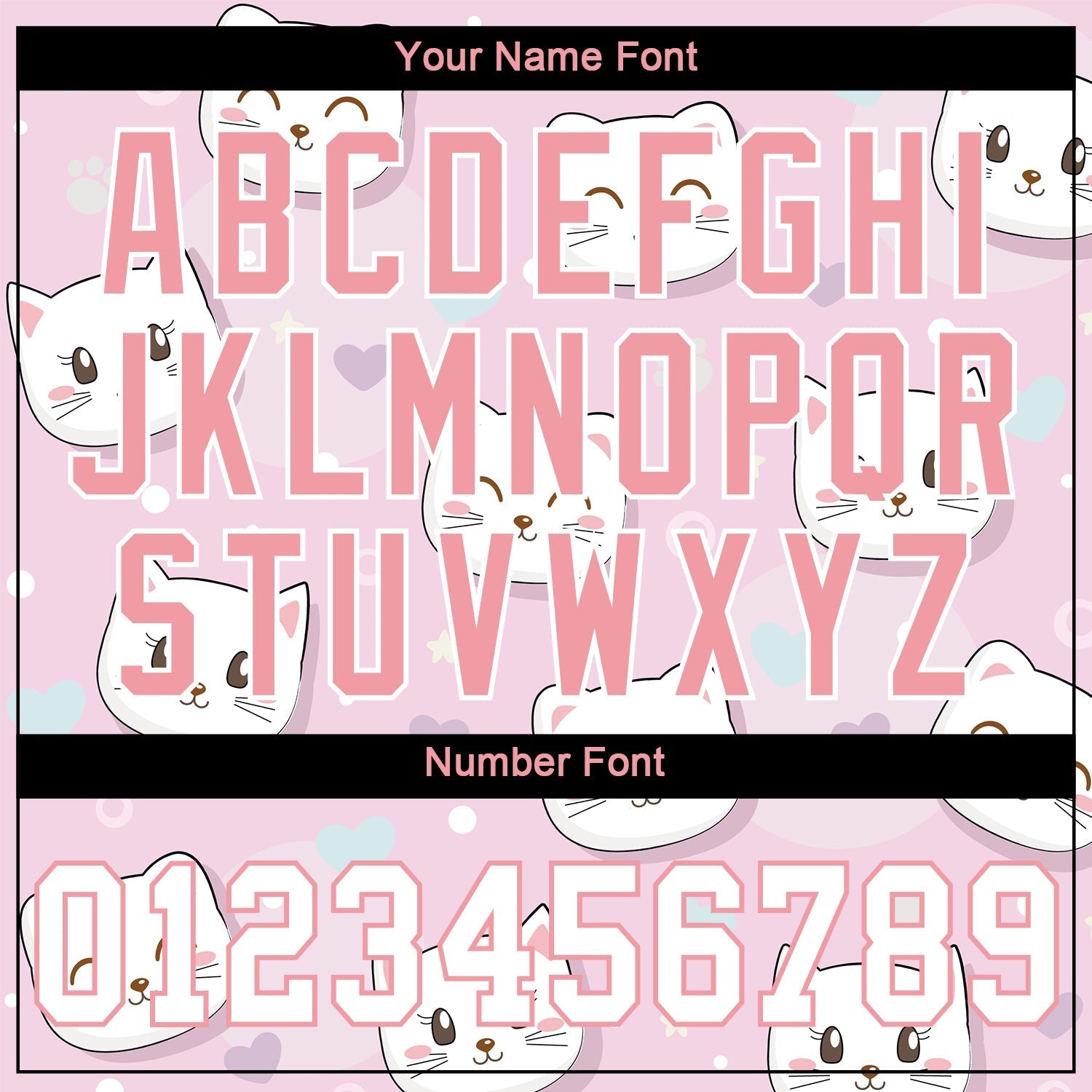 Custom Light Pink White-Light Pink 3D Pattern Design Cats Authentic Baseball Jersey baseball jersey product view 5