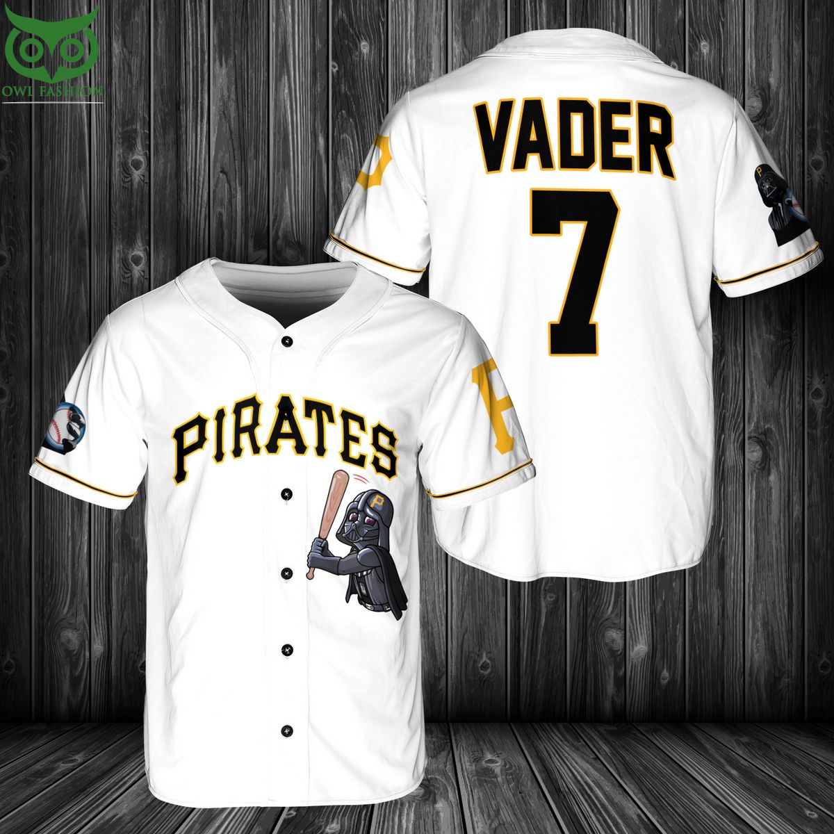 Pittsburgh Pirates Darth Vader Baseball Jersey baseball jersey product view 1