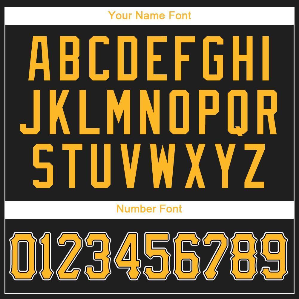 Custom Black Gold-White Baseball Jersey baseball jersey product view 5