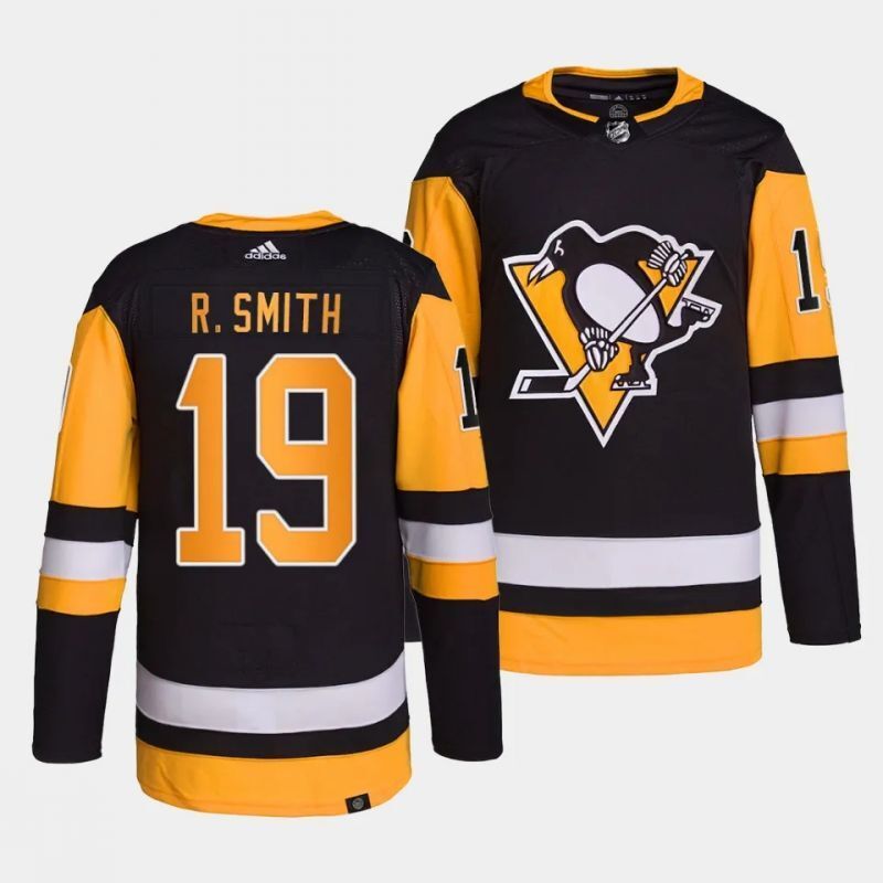 pittsburgh penguins #19 reilly smith home black authentic pro jersey Hockey Jersey hockey jersey product view 1