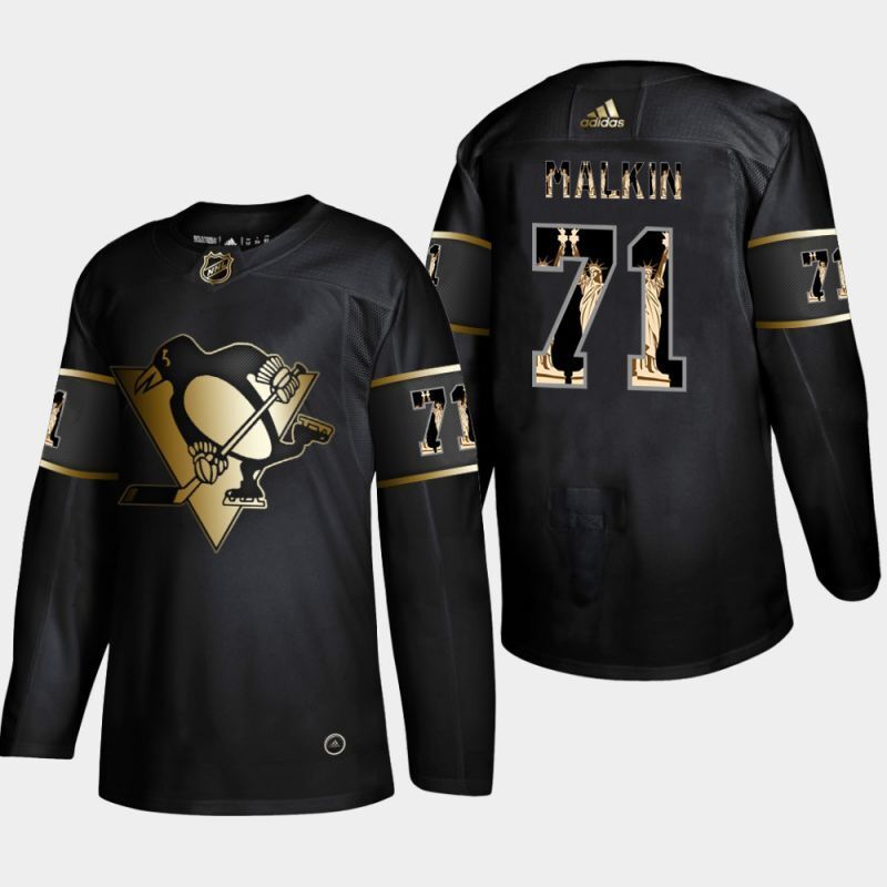 pittsburgh penguins #71 evgeni malkin Statue of Liberty Hockey Jersey hockey jersey product view 1
