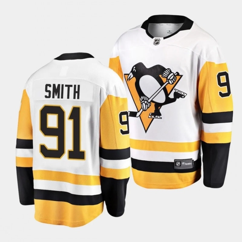 pittsburgh penguins #91 reilly smith away white breakaway player jersey Hockey Jersey hockey jersey product view 1