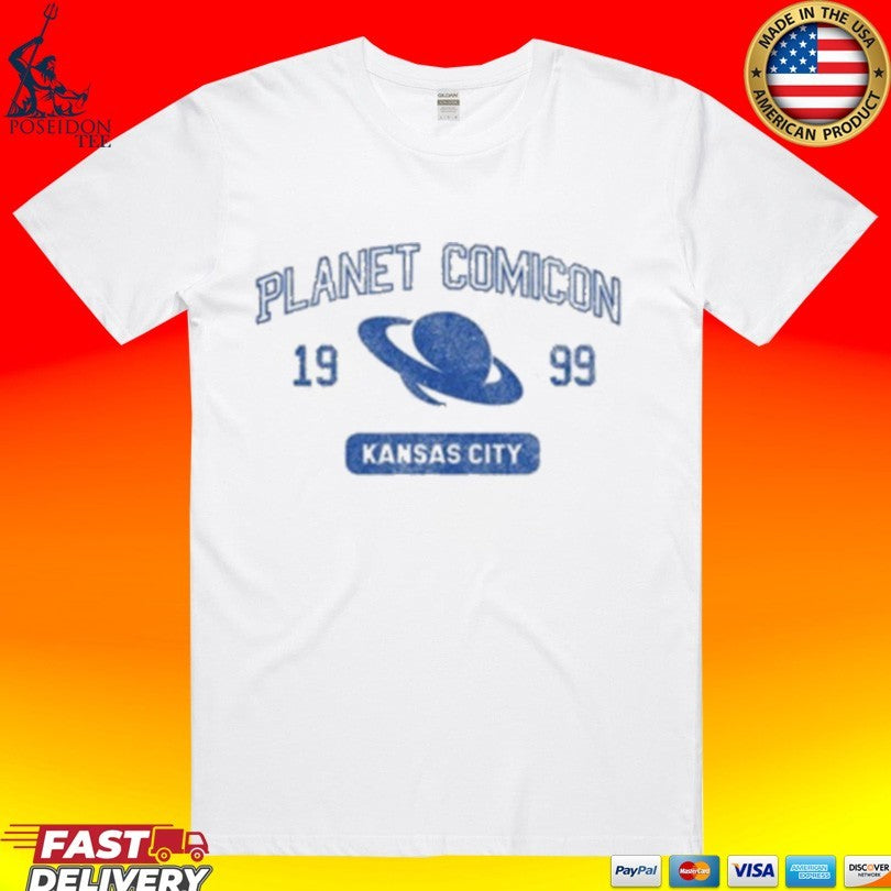Planet Comicon Kansas City 1999 Collegiate T-shirt Unisex T-shirt, Sweatshirt, Hoodie, Long Sleeve Tee - T-Shirt, Sweatshirt, Hoodie
