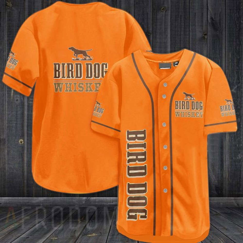Play ball in style with our Orange Bird Dog Baseball Jersey - Aopprinter baseball jersey product view 2