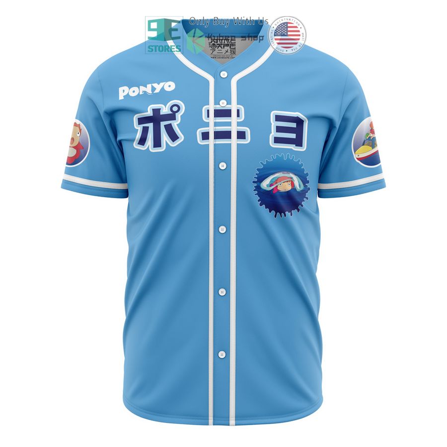 BEST Ponyo Studio Ghibli Baseball Jersey baseball jersey product view 1