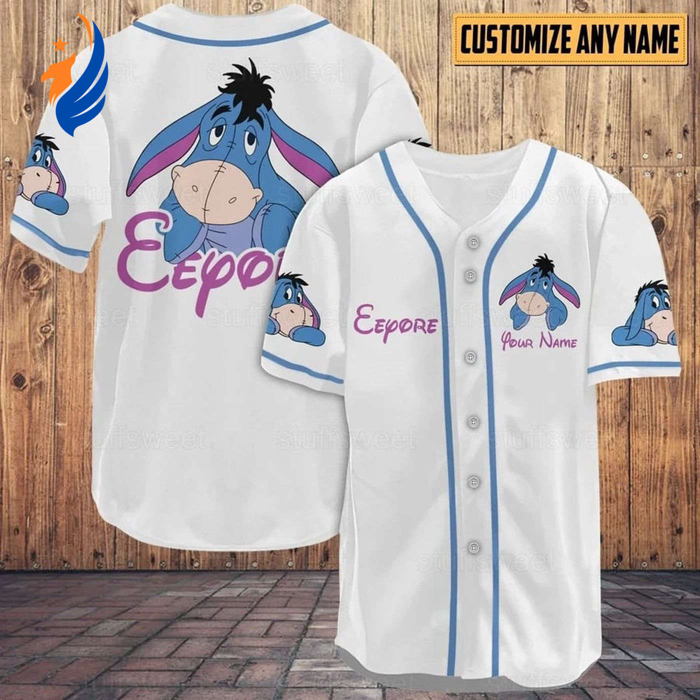 Score a Home Run with the Pooh Baseball Jersey - PA6: Stylish and Comfortable Apparel for Baseball Enthusiasts! - Bafud baseball jersey product view 1
