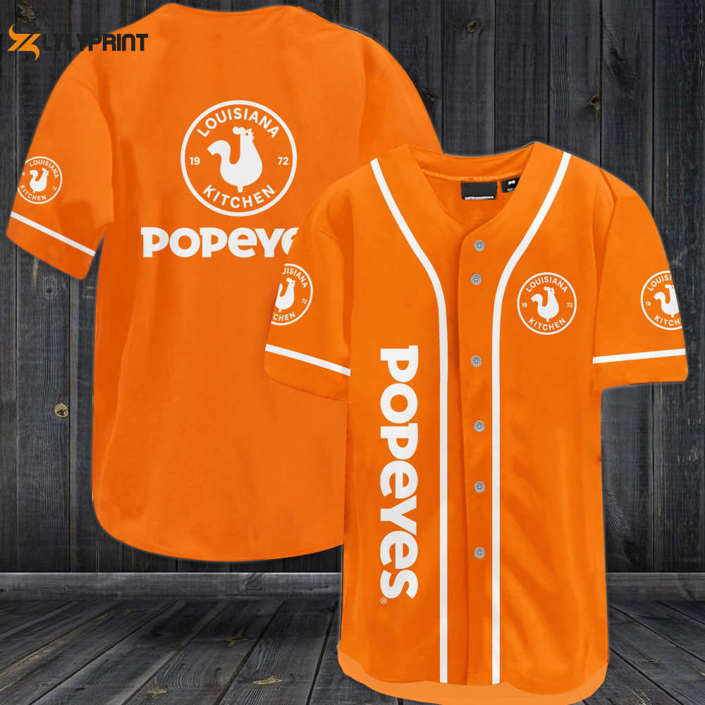 Popeyes Baseball Jersey - lylyprint.com baseball jersey product view 1