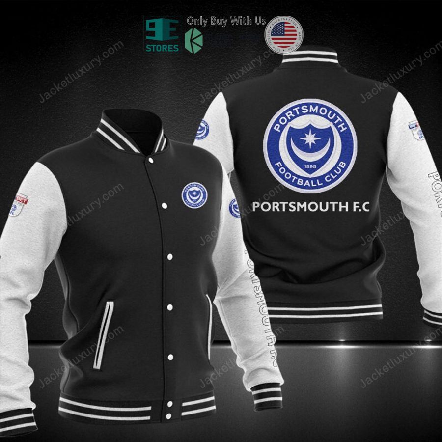 BEST Portsmouth F.C Baseball Jacket baseball jersey product view 1