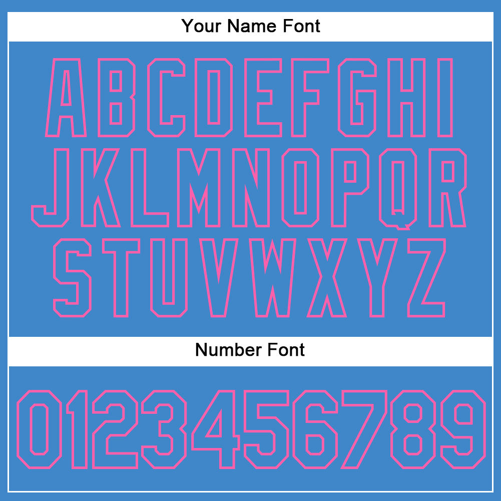 Custom Powder Blue Powder Blue-Pink Authentic Baseball Jersey baseball jersey product view 5