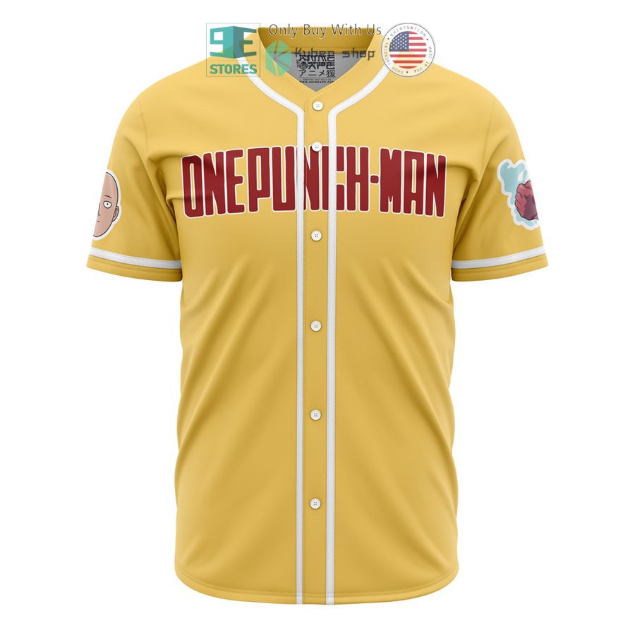 BEST Power Saitama Punch Man Baseball Jersey baseball jersey product view 1