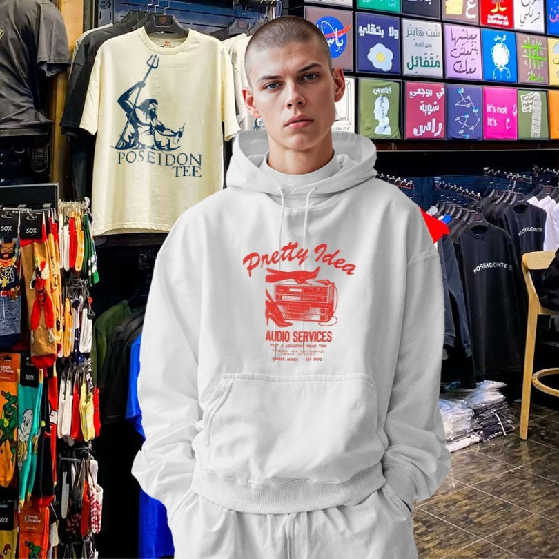 Pretty Idea Audio Services Visit A Location Near You - Adult & Kids T-Shirts, Sweatshirts & Hoodies apparel design preview 2