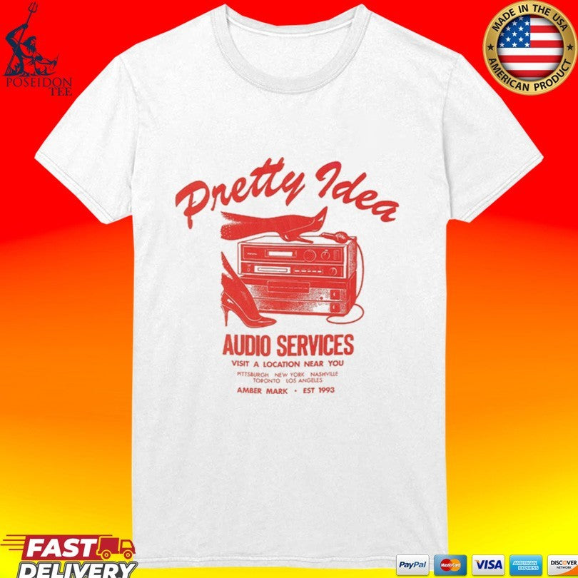 Pretty Idea Audio Services Visit A Location Near You - Adult & Kids T-Shirts, Sweatshirts & Hoodies apparel design preview 3