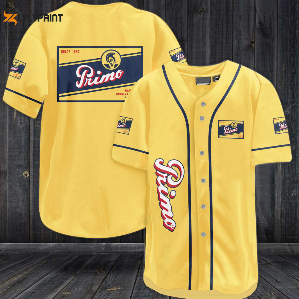 Primo Beer Baseball Jersey - lylyprint.com baseball jersey product view 1
