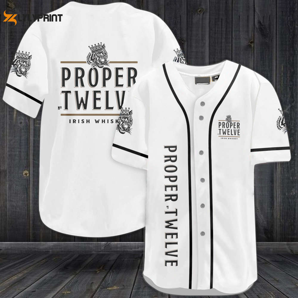 Proper No. Twelve Baseball Jersey - lylyprint.com baseball jersey product view 1