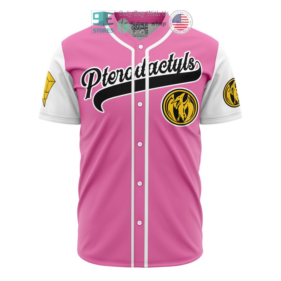 BEST Pterodactyls Pink Power Rangers Baseball Jersey baseball jersey product view 1