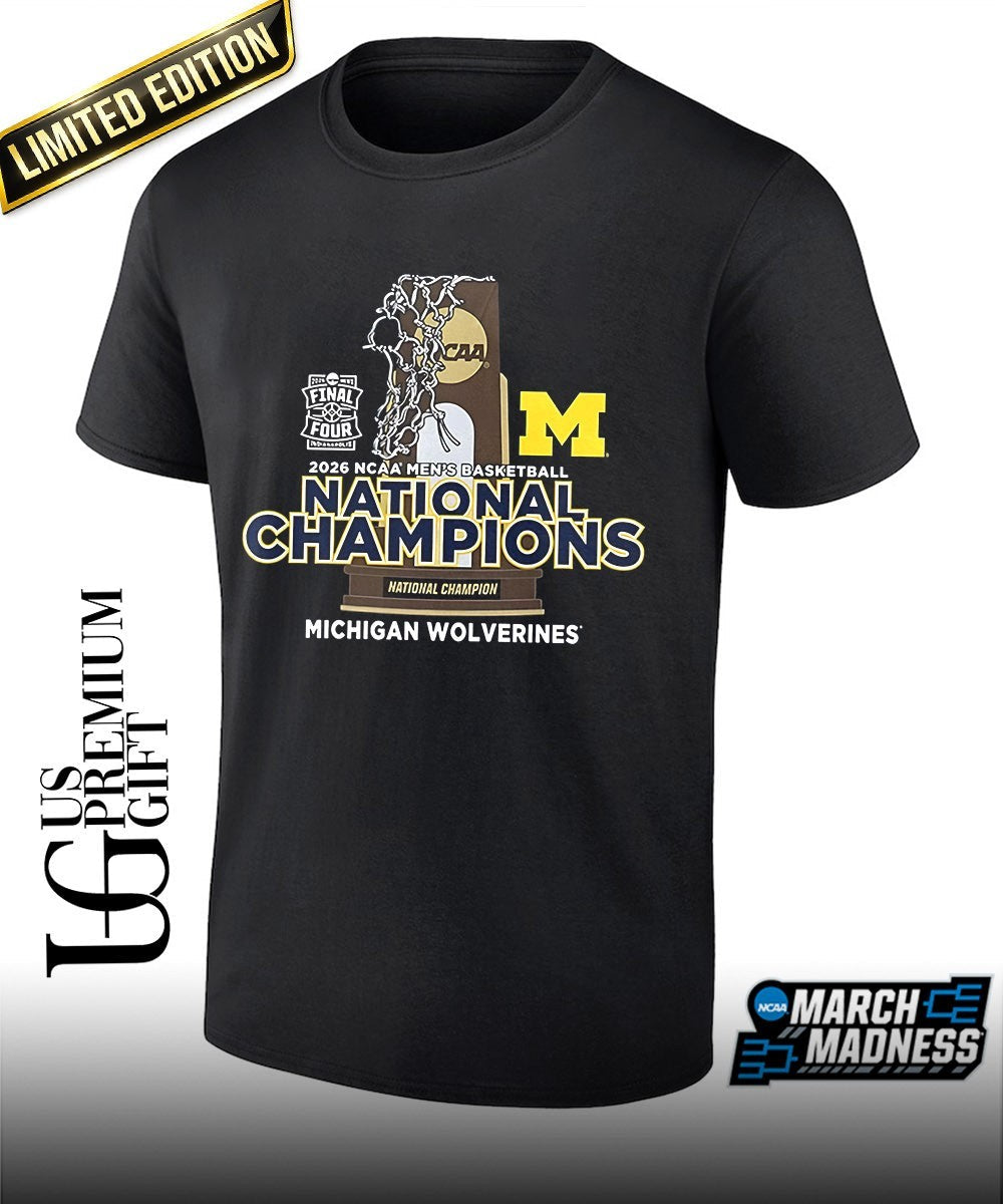 Michigan Wolverines 2026 Mens basketball National Champions team collage shirt Unisex T-shirt, Sweatshirt, Hoodie, Long Sleeve Tee - T-Shirt, Sweatshirt, Hoodie