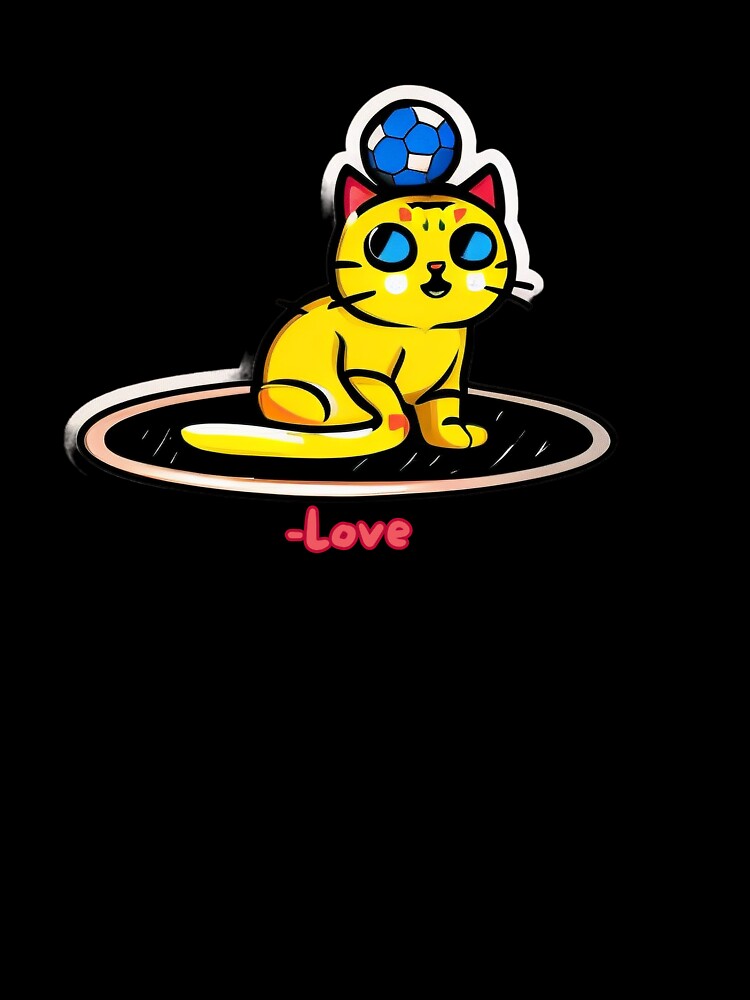 Soccer Love Cat by catsplaysports - Adult & Kids T-Shirts, Sweatshirts & Hoodies apparel design preview 3