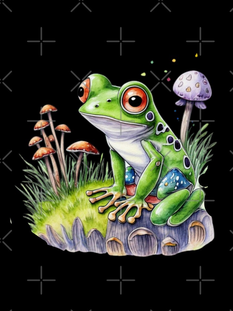 Leopard frog" eyes piercing by Obinne - Adult & Kids T-Shirts, Sweatshirts & Hoodies apparel design preview 3