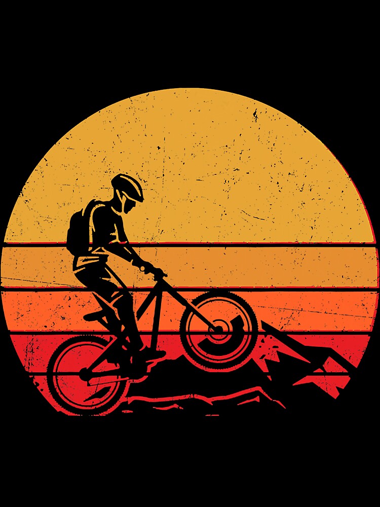 Vintage Mtb Downhill Biking Cycling by SkyCloudBlue - Adult & Kids T-Shirts, Sweatshirts & Hoodies apparel design preview 3