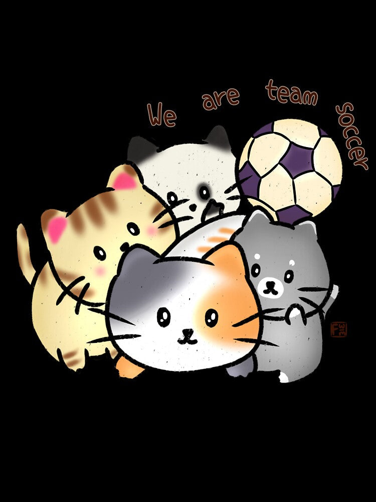 Cat Lover We are team soccer by FennyWijayaMomo - Adult & Kids T-Shirts, Sweatshirts & Hoodies apparel design preview 3