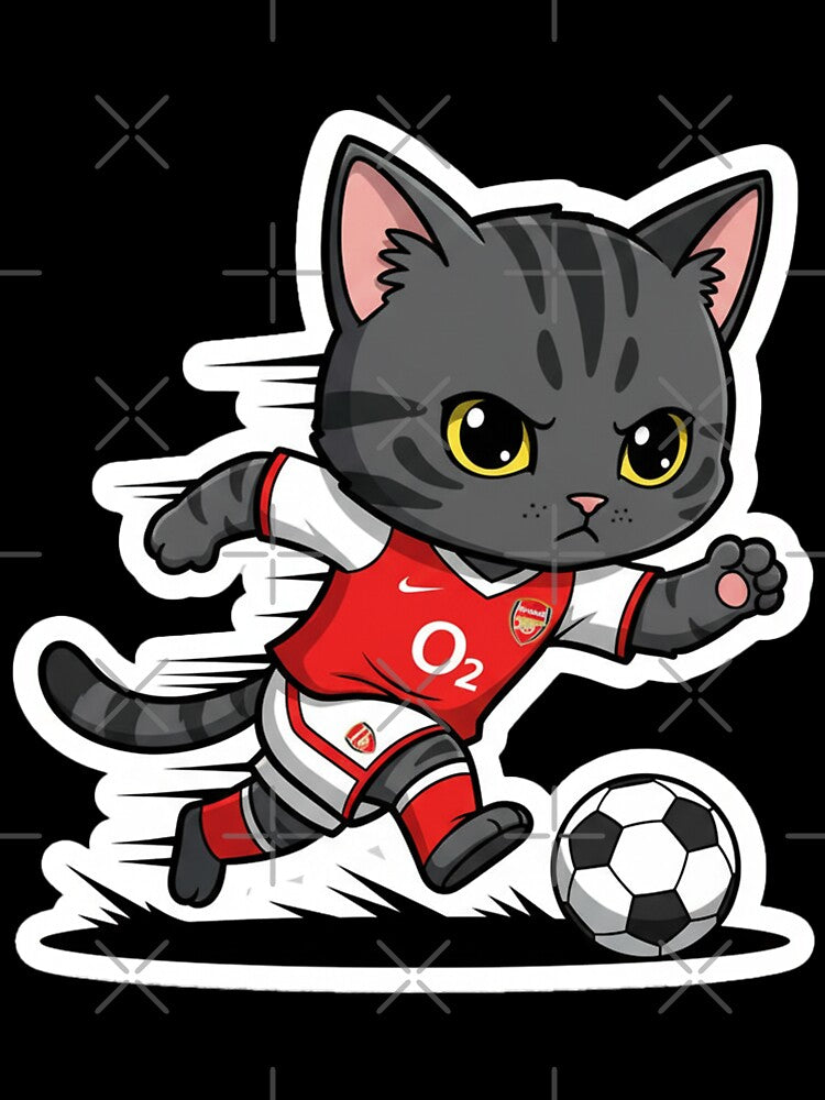 Arsenal Football Club Thierry Henry Cat by ArsyArt - Adult & Kids T-Shirts, Sweatshirts & Hoodies apparel design preview 3