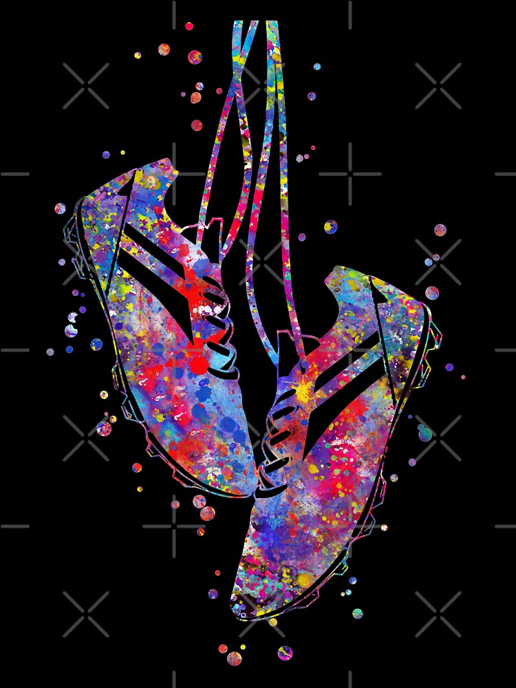Soccer shoes hanging by Rosaliartbook - Adult & Kids T-Shirts, Sweatshirts & Hoodies apparel design preview 3