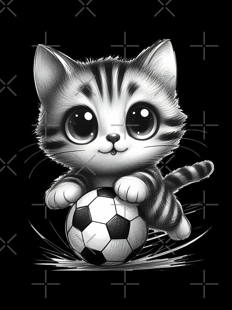 Football Cat Gift by VANWANSHOP - Adult & Kids T-Shirts, Sweatshirts & Hoodies apparel design preview 3
