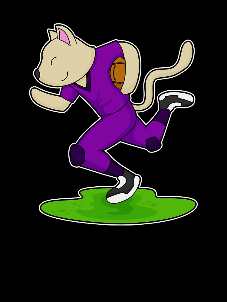 Cat Football Player by GabrieSketcham - Adult & Kids T-Shirts, Sweatshirts & Hoodies apparel design preview 3