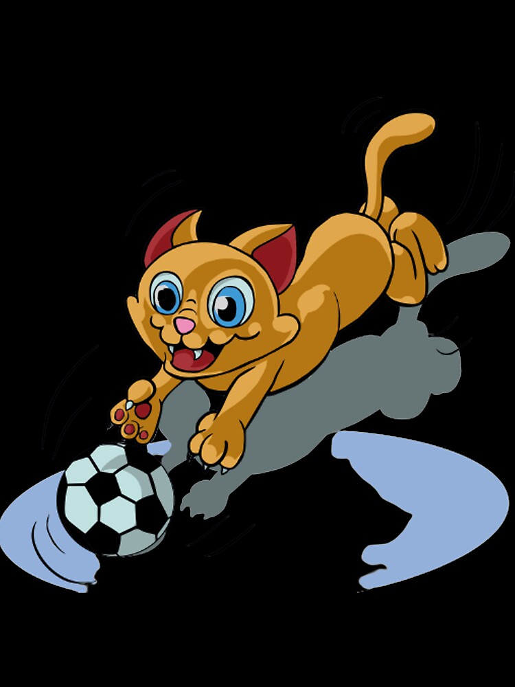 Cute little cat with soccer by EasyStreet Fashion - Adult & Kids T-Shirts, Sweatshirts & Hoodies apparel design preview 3