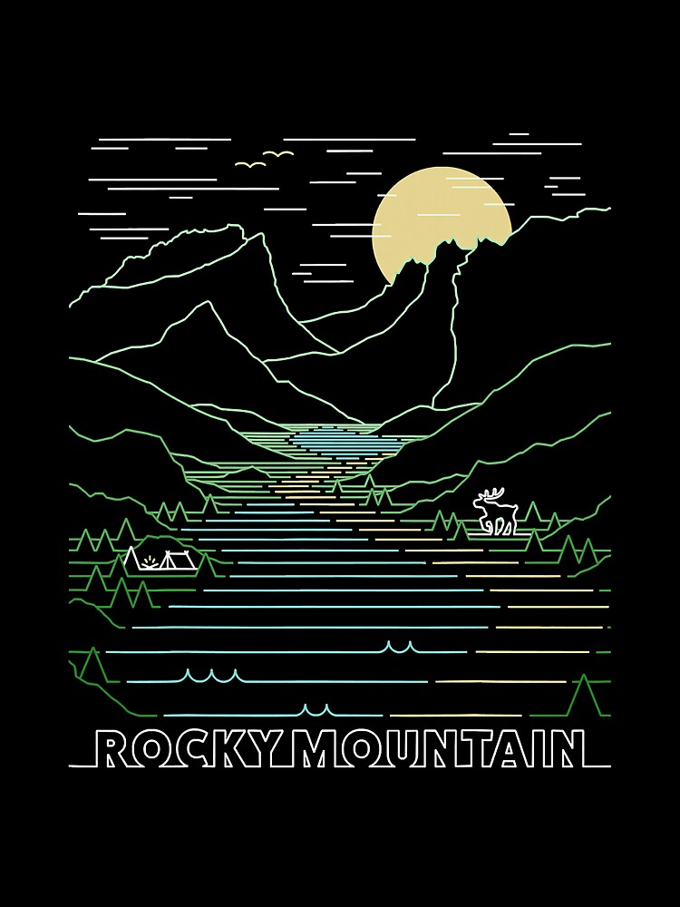 Vintage Rocky Mountain National Park by SkyCloudBlue - Adult & Kids T-Shirts, Sweatshirts & Hoodies apparel design preview 3