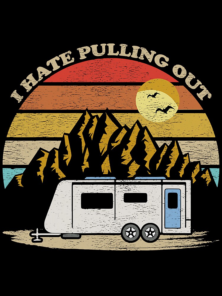 Vintage Retro Mountains Rv Camping I by SkyCloudBlue - Adult & Kids T-Shirts, Sweatshirts & Hoodies apparel design preview 3