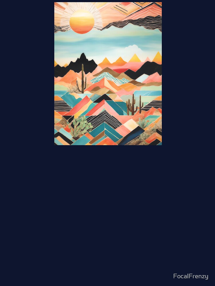 Geometric Bohemian Desert by FocalFrenzy - Adult & Kids T-Shirts, Sweatshirts & Hoodies apparel design preview 3