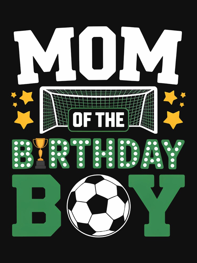 Soccer Mom Birthday Boy Party Family Matching by - Adult & Kids T-Shirts, Sweatshirts & Hoodies apparel design preview 3