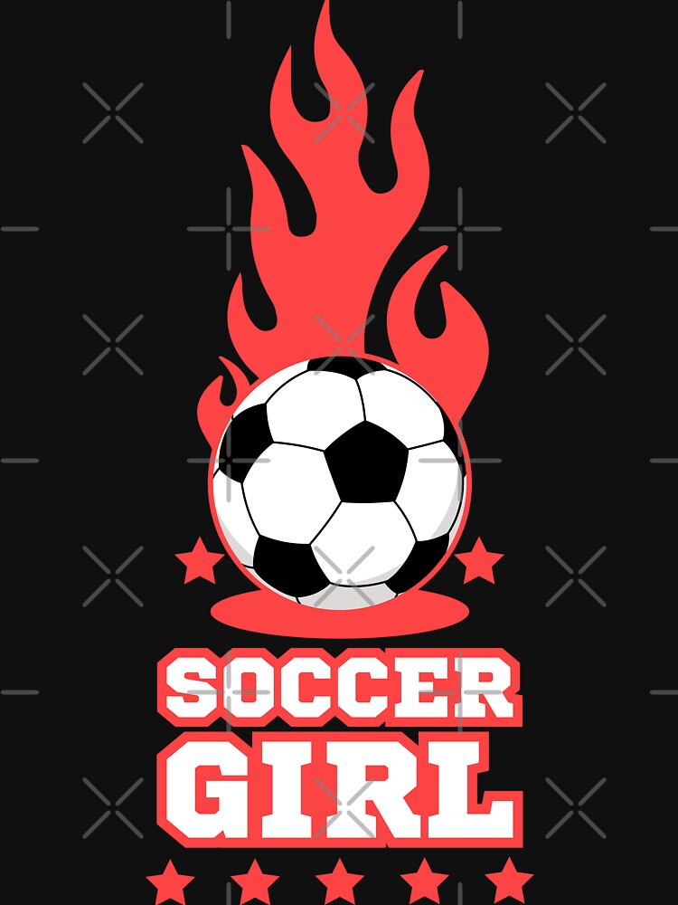 Soccer Girl Black Players Girls by Millusti - Adult & Kids T-Shirts, Sweatshirts & Hoodies apparel design preview 3