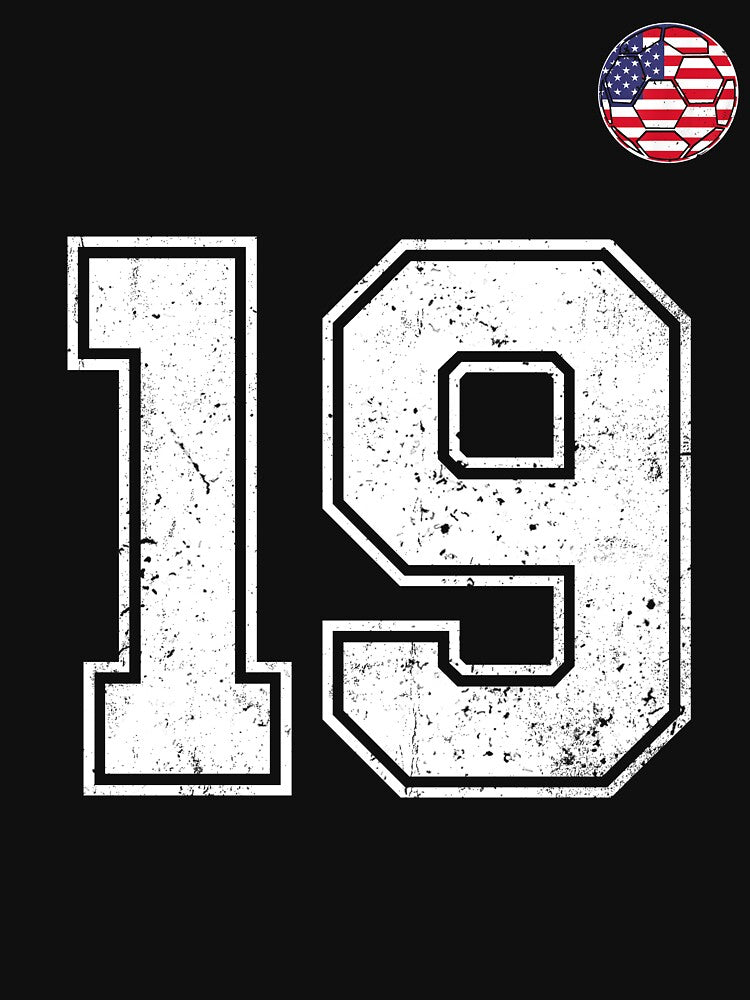 Soccer player Jersey number 19 Usa Fans by RoyesButler sports jersey product view 3