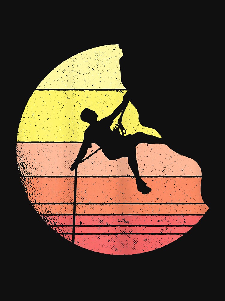 Vintage Rock Climbing Mountain Climber by - Adult & Kids T-Shirts, Sweatshirts & Hoodies apparel design preview 3
