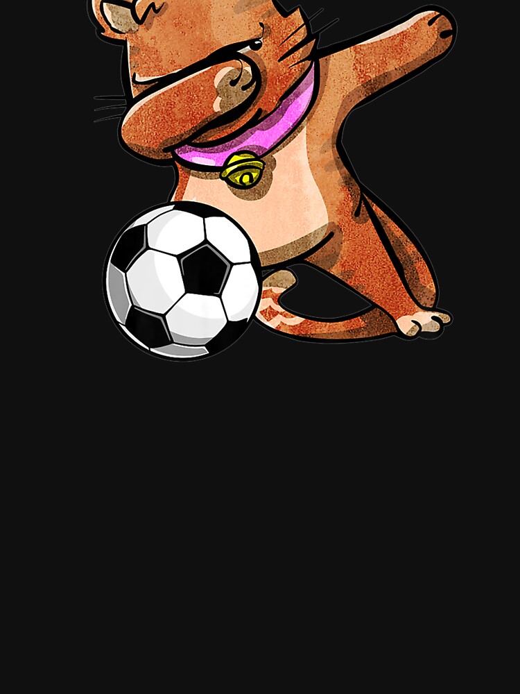 Dabbing Cat Funny Soccer Lovers Jersey Football Fans Sport Premium T-Shirt by shop luisant football jersey product view 3