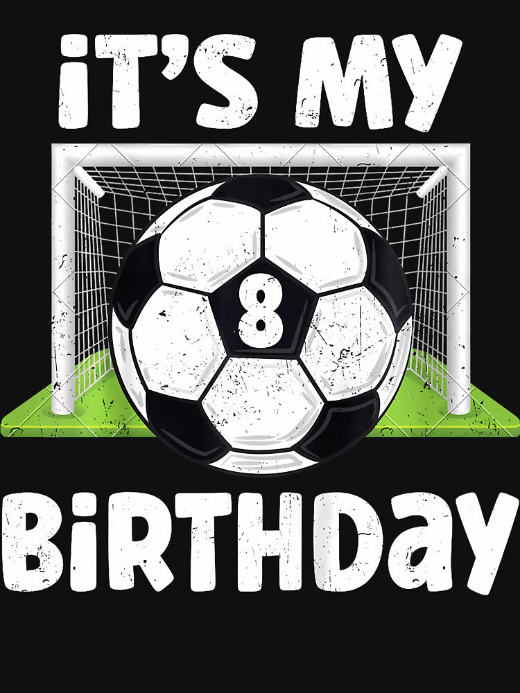 Kids 8 Years Old Soccer 8Th Birthday Player B-Day - Adult & Kids T-Shirts, Sweatshirts & Hoodies apparel design preview 3