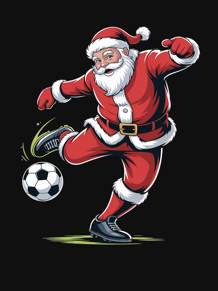 Santa Plays Soccer Christmas Sports Women Men Kids T - Adult & Kids T-Shirts, Sweatshirts & Hoodies apparel design preview 3
