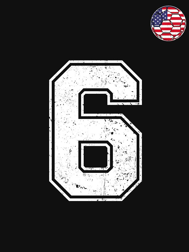 Soccer player Jersey number 6 Usa Fans by RoyesButler sports jersey product view 3