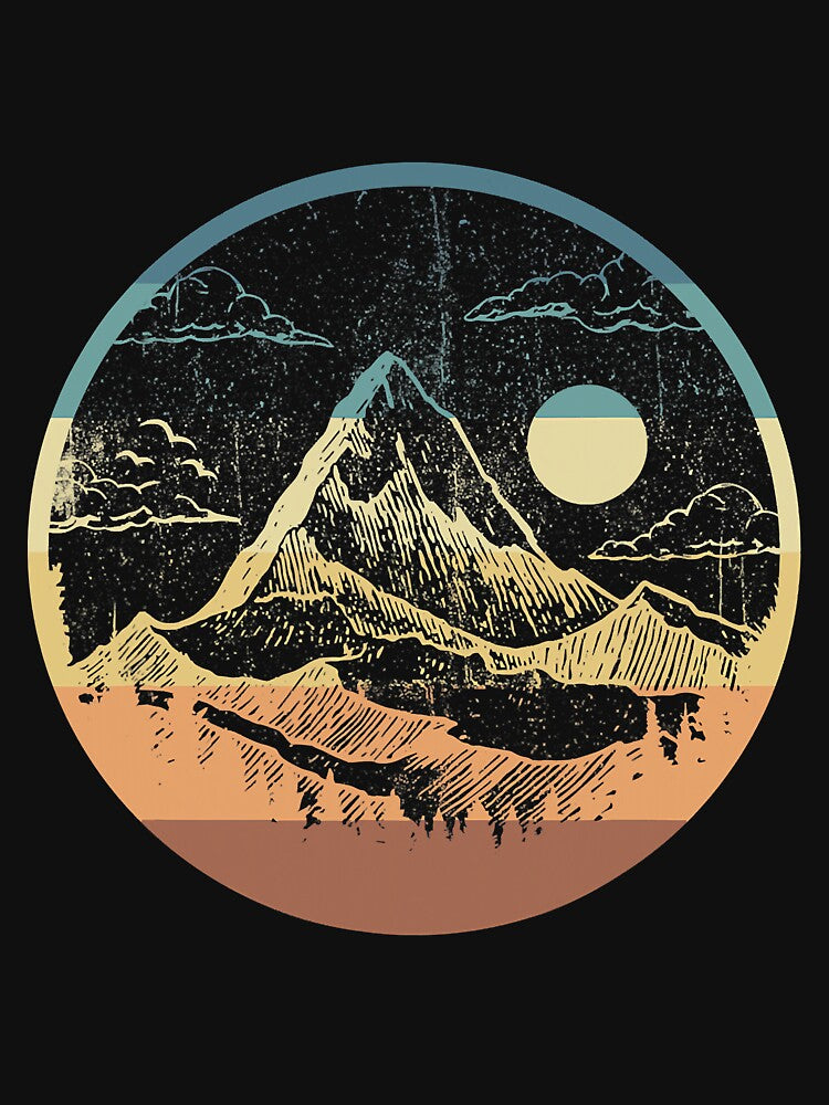 Vintage Mountain Retro State National by SkyCloudBlue - Adult & Kids T-Shirts, Sweatshirts & Hoodies apparel design preview 3