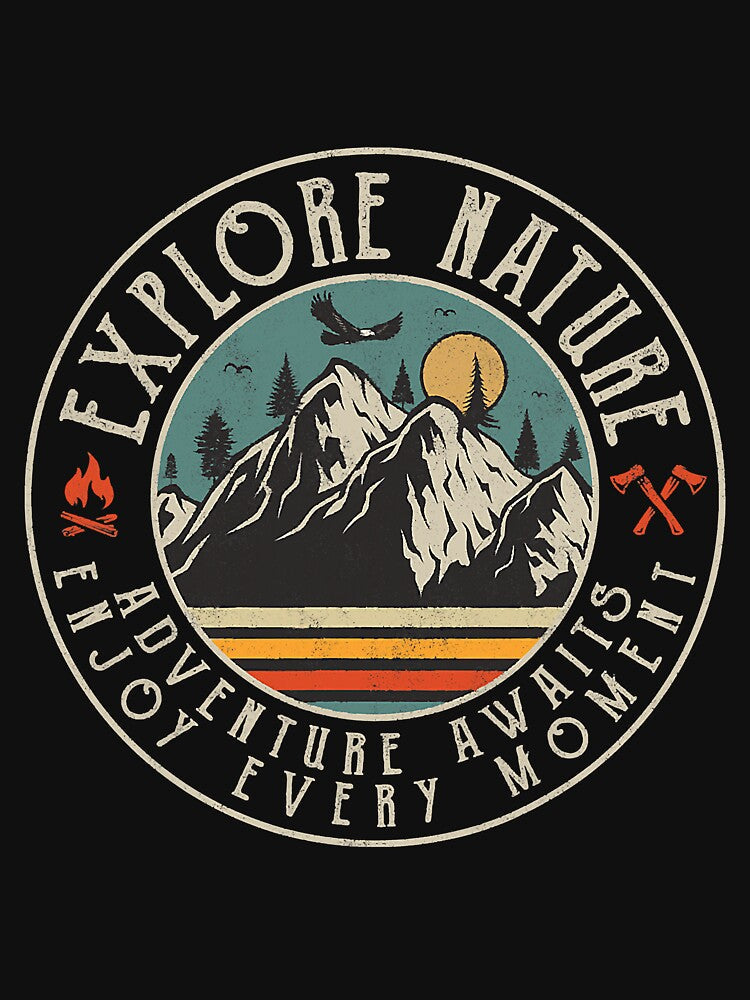 Vintage Retro Style Adventure The by SkyCloudBlue - Adult & Kids T-Shirts, Sweatshirts & Hoodies apparel design preview 3