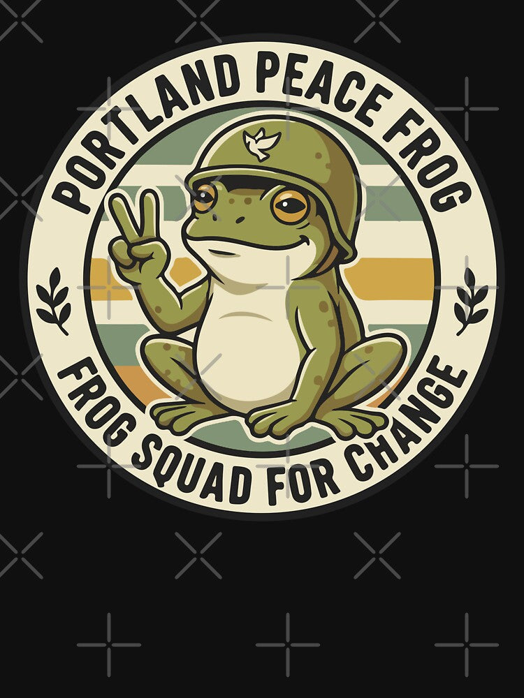 Peace Frog Retro Design Cute Activist Art, Hippie - Adult & Kids T-Shirts, Sweatshirts & Hoodies apparel design preview 3