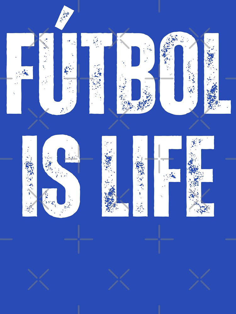 Futbol is Life Blue White Window Decal Car by - Adult & Kids T-Shirts, Sweatshirts & Hoodies apparel design preview 3
