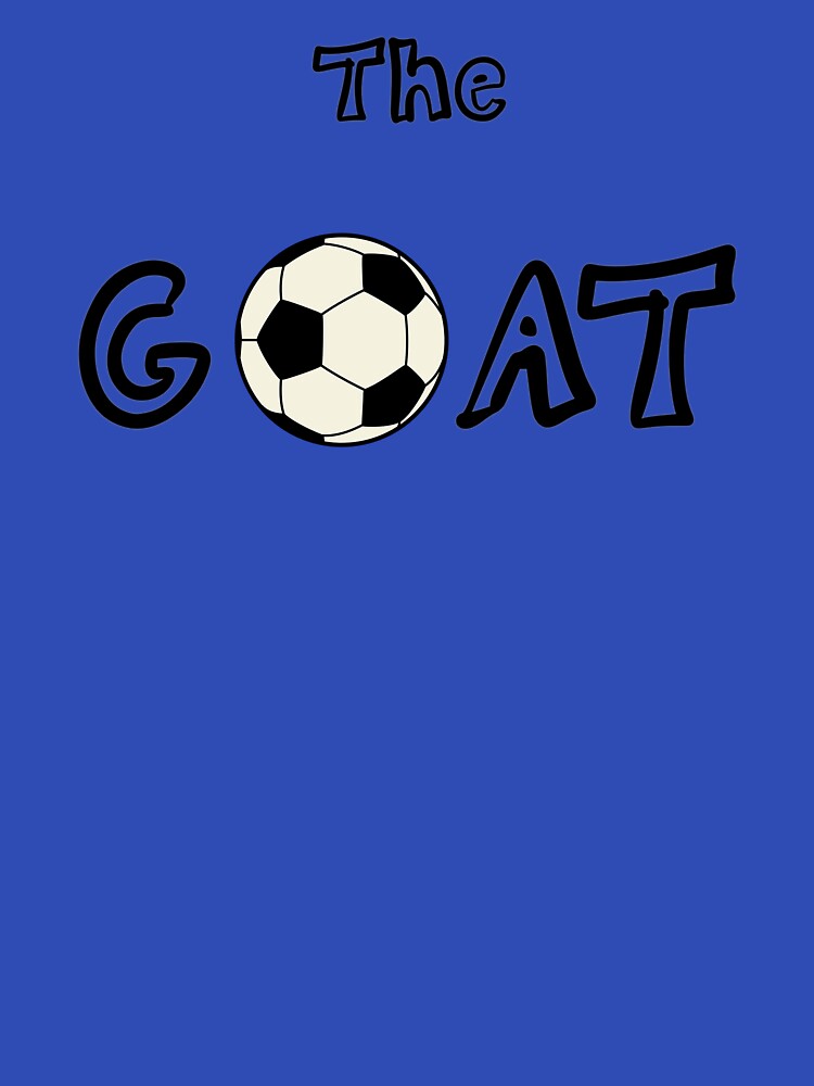 Soccer GOAT Graphic T-Shirt, Greatest of All Time Football Fan Tee, Retro Minimalist Soccer Jersey Shirt, Unique Gift for Football Lovers by KiitosLtd football jersey product view 3