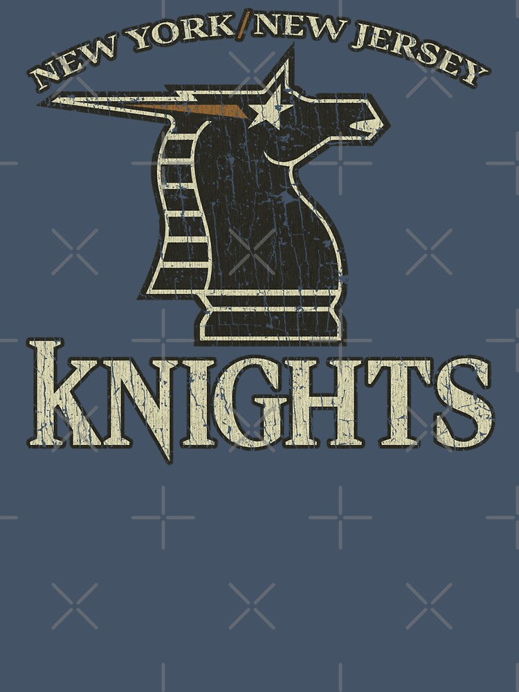 New York / New Jersey Knights 1991 by AstroZombie6669 sports jersey product view 3