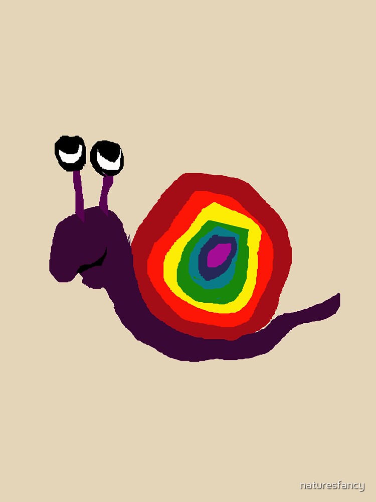 Funy Colorful Rainbow Snail Art Original by Nature's - Adult & Kids T-Shirts, Sweatshirts & Hoodies apparel design preview 3