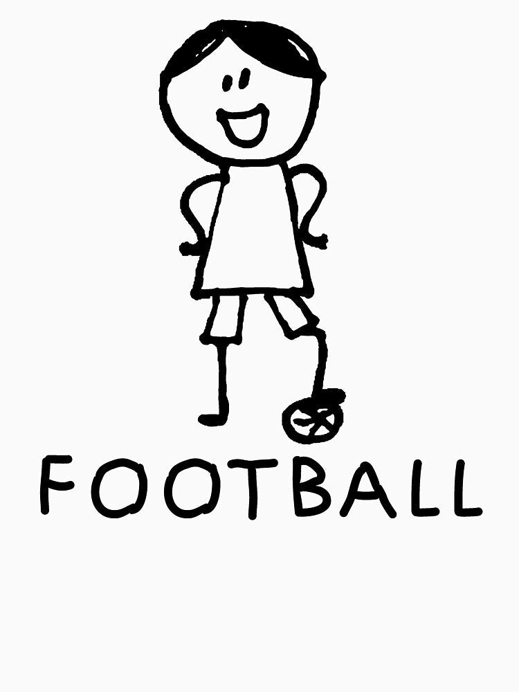 Stick Peeps FOOTBALL kids kid children child active - Adult & Kids T-Shirts, Sweatshirts & Hoodies apparel design preview 3