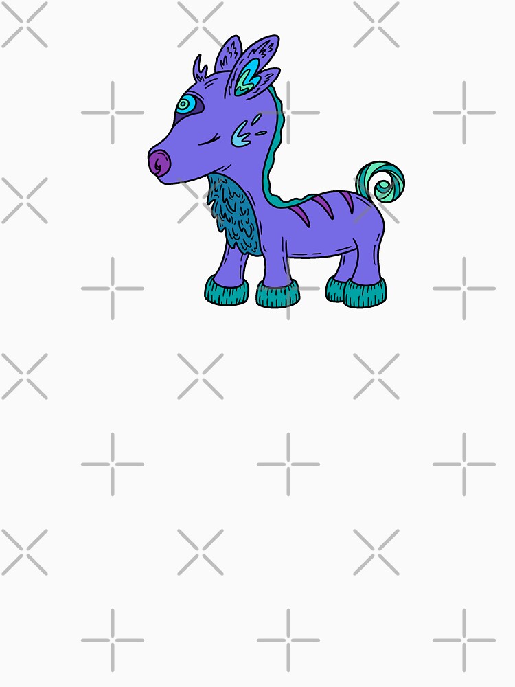 Magical Blue Horse by klaidelic - Adult & Kids T-Shirts, Sweatshirts & Hoodies apparel design preview 3
