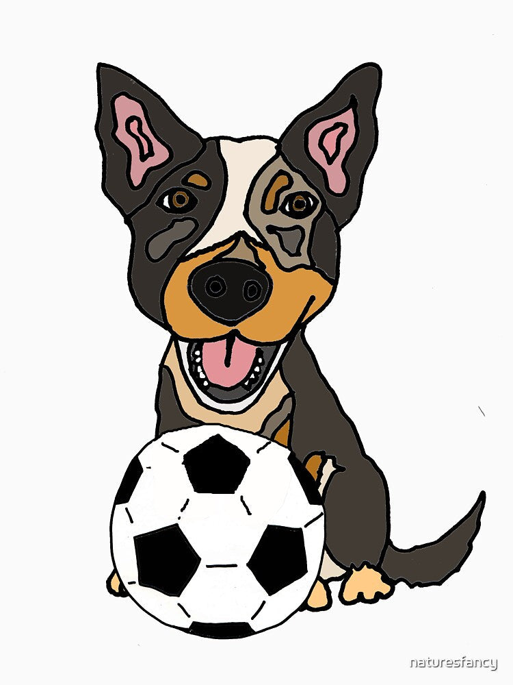 Cool Funny Artsy Australian Cattle Dog Playing - Adult & Kids T-Shirts, Sweatshirts & Hoodies apparel design preview 3